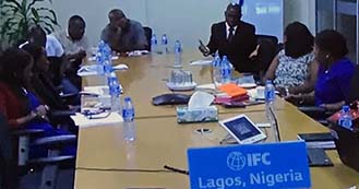 Civil society participants and IFC staff at the IFC office in Lagos