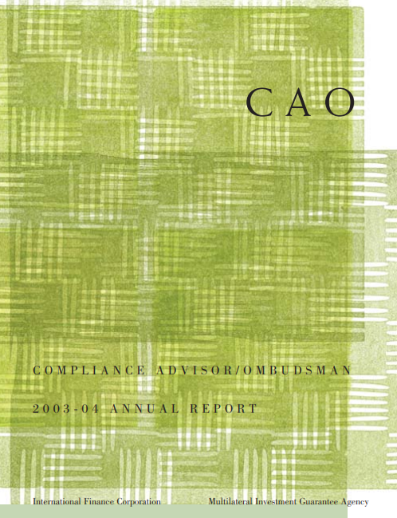 CAO 2004 Annual Report Cover