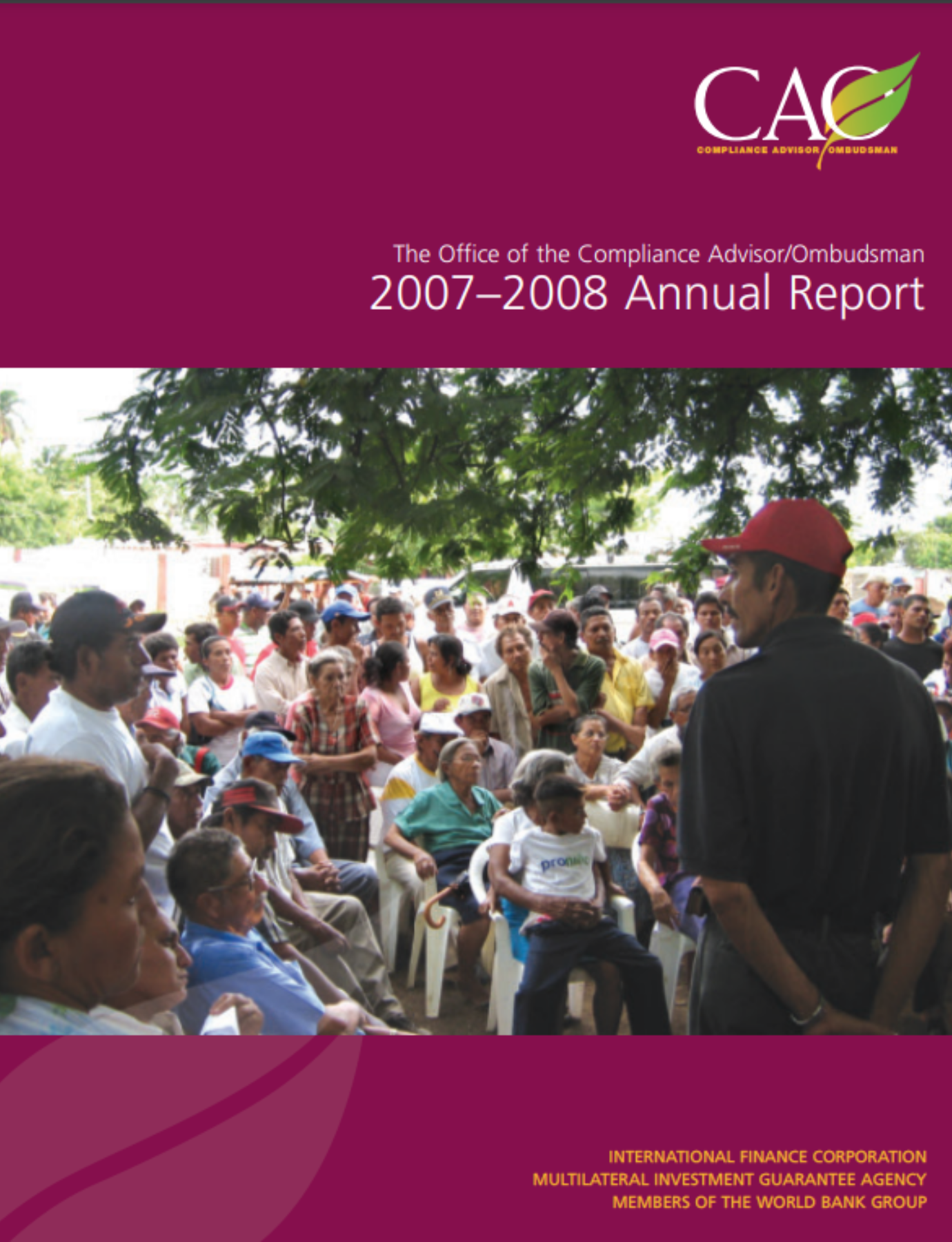 CAO 2008 Annual Report Cover